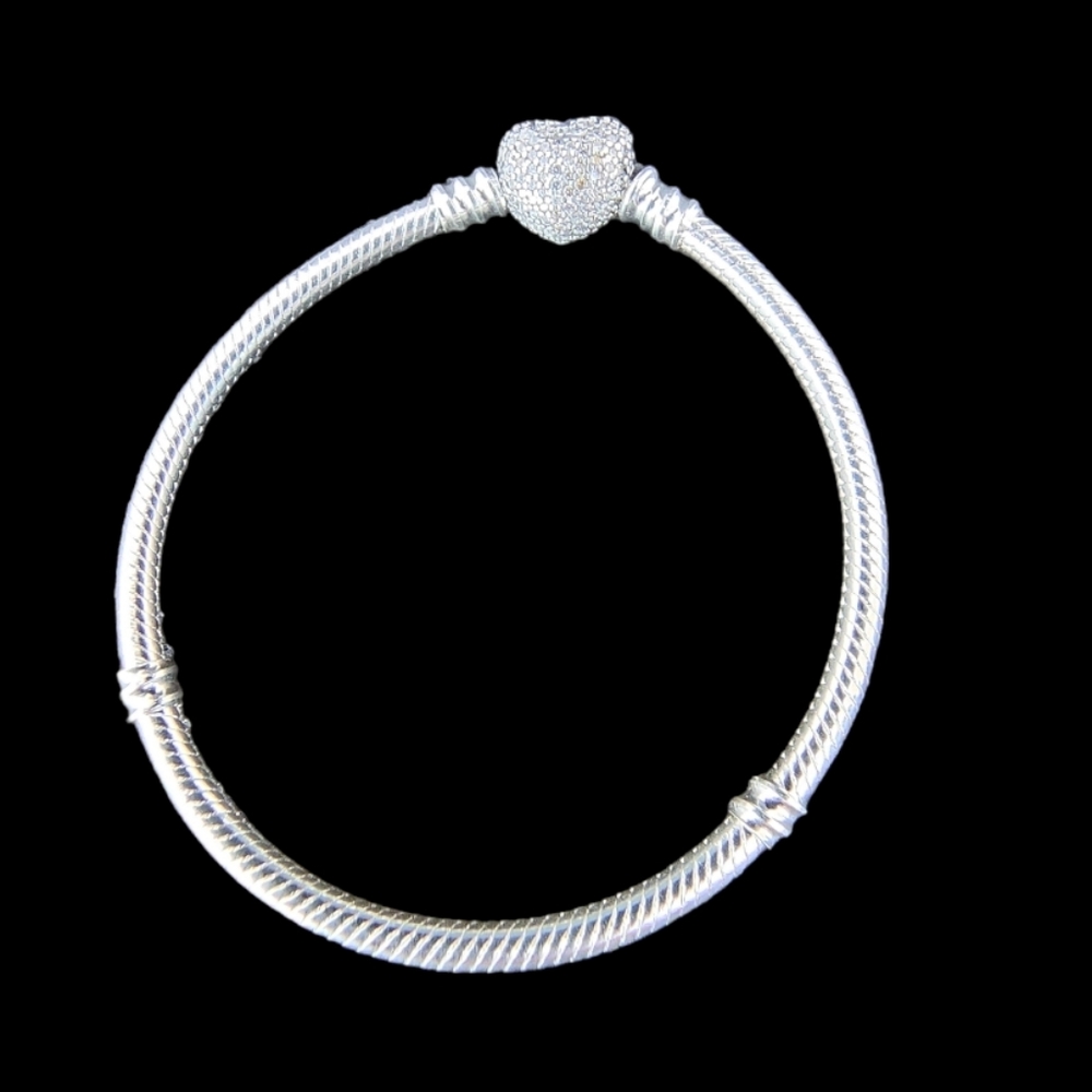 Pandora Heart Cubic Zerconia Lock Bracelet